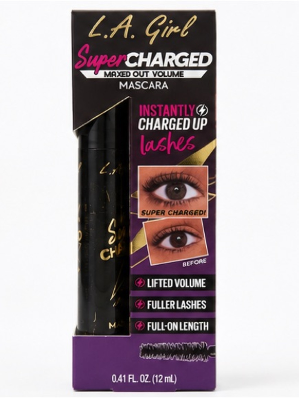 L.A. Girl Supercharged Volume Mascara 0.41 oz New in Package